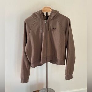 Under Armour Brown Fleece Cropped Hoodie